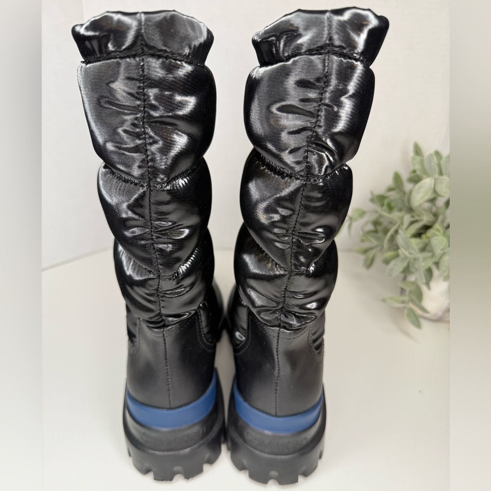Calvin Klein Laeton Black Puffer Rain/Snow Boot Womens Size 8 Outdoor Minimalist - Picture 7 of 16